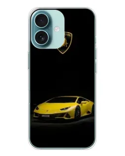 Чохол для iPhone 16 з картинкою «Lamborghini жовтий акцент»