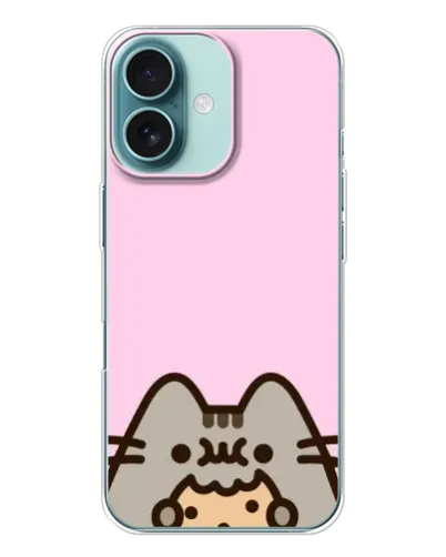 Чохол для iPhone 16 з картинкою «Pusheen та печиво»