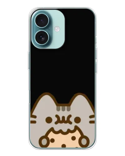 Чохол для iPhone 16 з картинкою «Пушин на чорному»