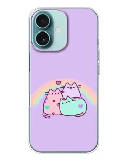 Чохол для iPhone 16 з картинкою «Веселкові Пушини»