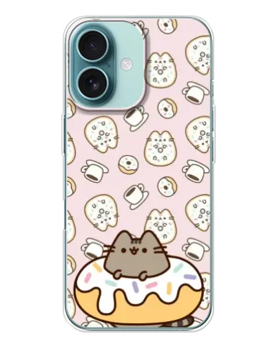 Чохол для iPhone 16 з картинкою «Пушин на пончику»
