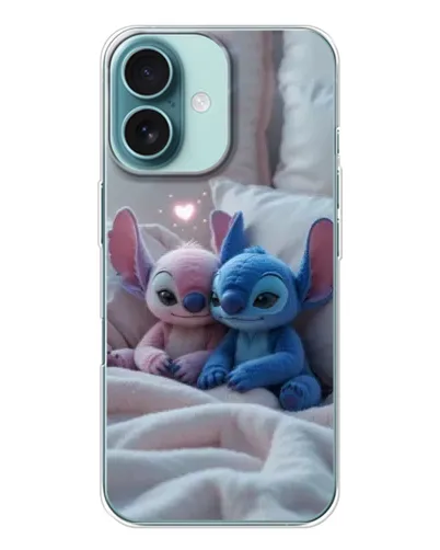 Чохол для iPhone 16 з картинкою «Плюшеві Стіч Ангел»