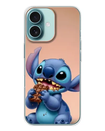 Чохол для iPhone 16 з картинкою «Стіч їсть шоколад»