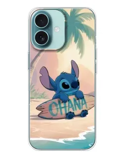Чохол для iPhone 16 з картинкою «Стіч на серфі»