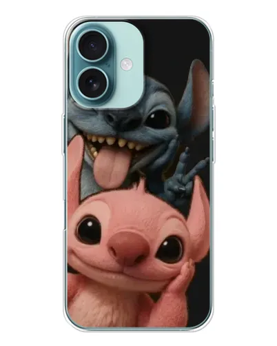 Чохол для iPhone 16 з картинкою «Стіч та Ангел»