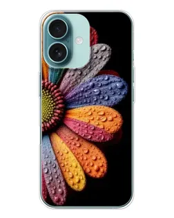 Чохол для iPhone 16 з картинкою «Райдужна квітка»