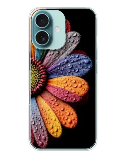 Чохол для iPhone 16 з картинкою «Райдужна квітка»