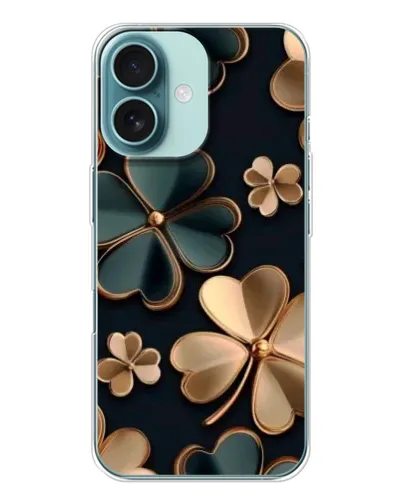 Чохол для iPhone 16 з картинкою «Конюшина в золоті»