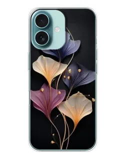 Чохол для iPhone 16 з картинкою «Лілові квіти грації»