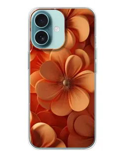Чохол для iPhone 16 з картинкою «Помаранчева макро квітка»