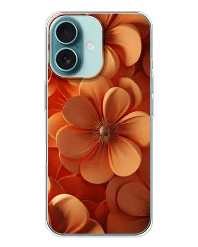 Чохол для iPhone 16 з картинкою «Помаранчева макро квітка»