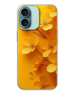 Чохол для iPhone 16 з картинкою «Золоті пелюстки»