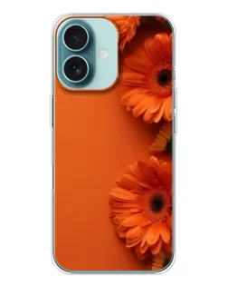 Чохол для iPhone 16 з картинкою «Помаранчеві гербери»