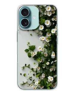 Чохол для iPhone 16 з картинкою «Гілка дрібних білих квітів»