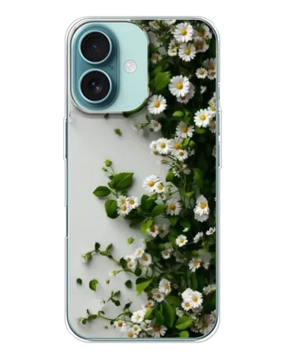 Чохол для iPhone 16 з картинкою «Гілка дрібних білих квітів»