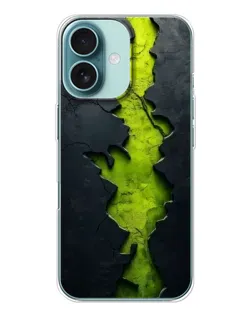 Чохол для iPhone 16 з картинкою «Салатовий розлом скелі»