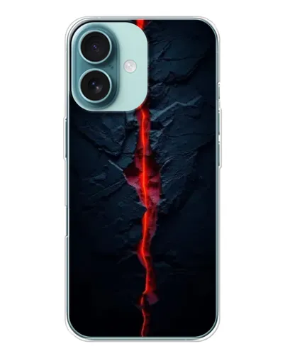 Чохол для iPhone 16 з картинкою «Червона лавова тріщина»