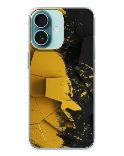 Чохол для iPhone 16 з картинкою «Золоті уламки геометрії»