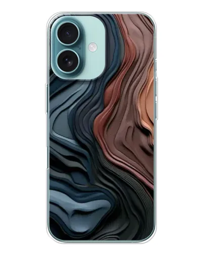 Чохол для iPhone 16 з картинкою «Кольорові хвилі каньйону»
