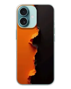 Чохол для iPhone 16 з картинкою «Помаранчевий розлом»