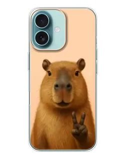 Чохол для iPhone 16 з картинкою «Капібара вікторія»