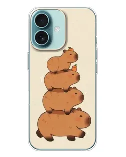 Чохол для iPhone 16 з картинкою «Вежа з капібар»