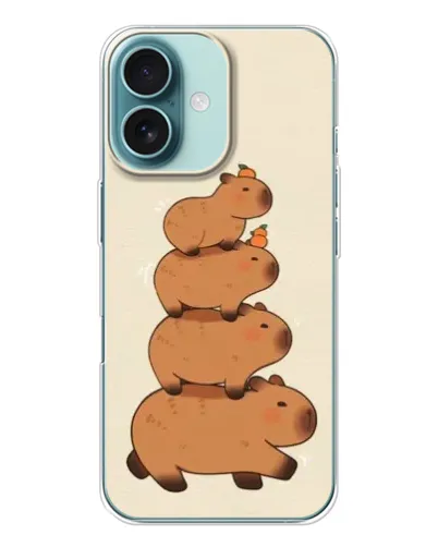 Чохол для iPhone 16 з картинкою «Вежа з капібар»