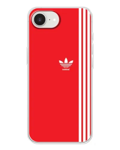 Чохол для iPhone 16e з картинкою «Червоний мінімалізм Adidas»