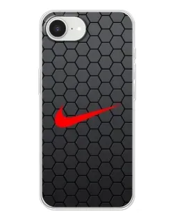 Чохол для iPhone 16e з картинкою «Nike — карбонова сітка»