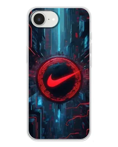 Чохол для iPhone 16e з картинкою «Техногенний стиль Nike»