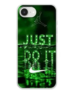 Чохол для iPhone 16e з картинкою «Зелений неоновий Nike»