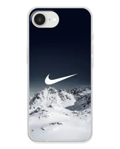 Чохол для iPhone 16e з картинкою «Nike — зимові гори»