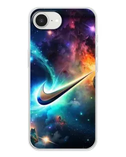 Чохол для iPhone 16e з картинкою «Космічний Nike Swoosh»