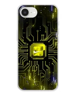 Чохол для iPhone 16e з картинкою «Nike — золота іскра»