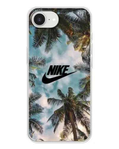 Чохол для iPhone 16e з картинкою «Тропічний принт Nike» Чохол для iPhone 16e з картинкою «Тропічний принт Nike»