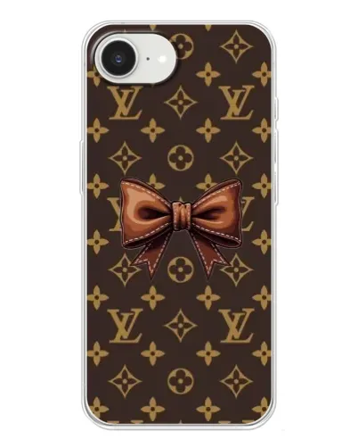 Чохол для iPhone 16e з картинкою «LV з бантом»