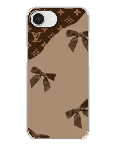 Чохол для iPhone 16e з картинкою «LV — кавовий атлас»