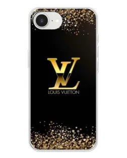 Чохол для iPhone 16e з картинкою «LV — золоті іскри»