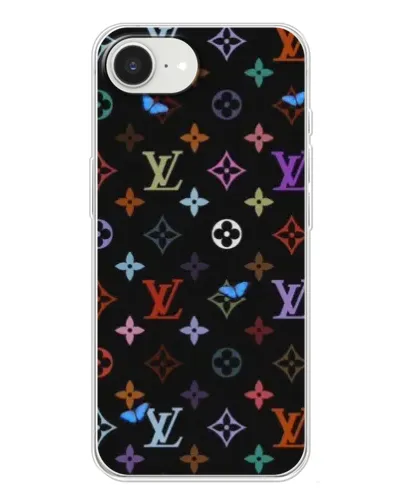 Чохол для iPhone 16e з картинкою «Кольорова монограма LV»