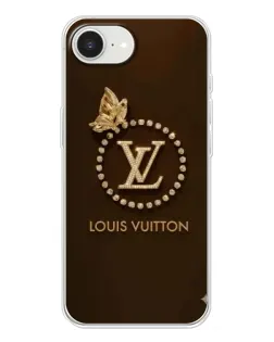 Чохол для iPhone 16e з картинкою «LV — золота печатка»