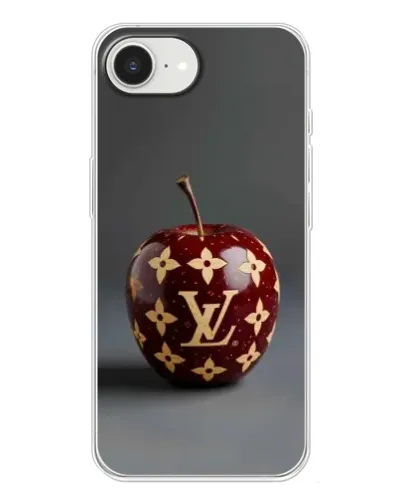 Чохол для iPhone 16e з картинкою «Червоне яблуко LV»