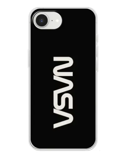 Чохол для iPhone 16e з картинкою «NASA — вертикальний логотип»