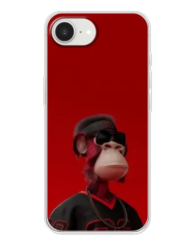 Чохол для iPhone 16e з картинкою «Bored Ape в червоному»