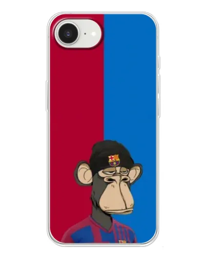 Чохол для iPhone 16e з картинкою «Bored Ape — фанат Барси»