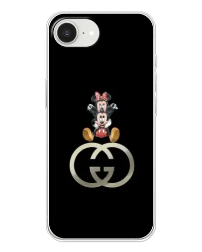 Чохол для iPhone 16e з картинкою «Мінні Маус на лого»