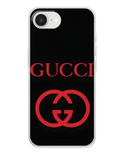 Чохол для iPhone 16e з картинкою «Gucci — червоний логотип»