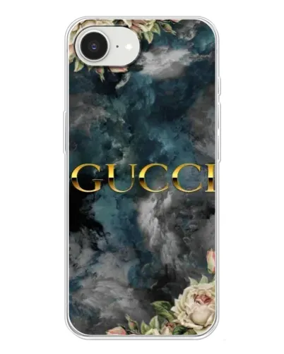 Чохол для iPhone 16e з картинкою «Абстрактні квіти Gucci»