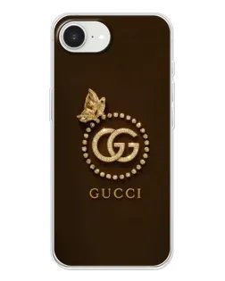Чохол для iPhone 16e з картинкою «Gucci — золотий метелик»