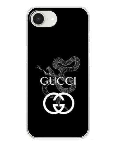 Чохол для iPhone 16e з картинкою «Gucci — срібна змія»