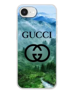 Чохол для iPhone 16e з картинкою «Gucci — гірський пейзаж»